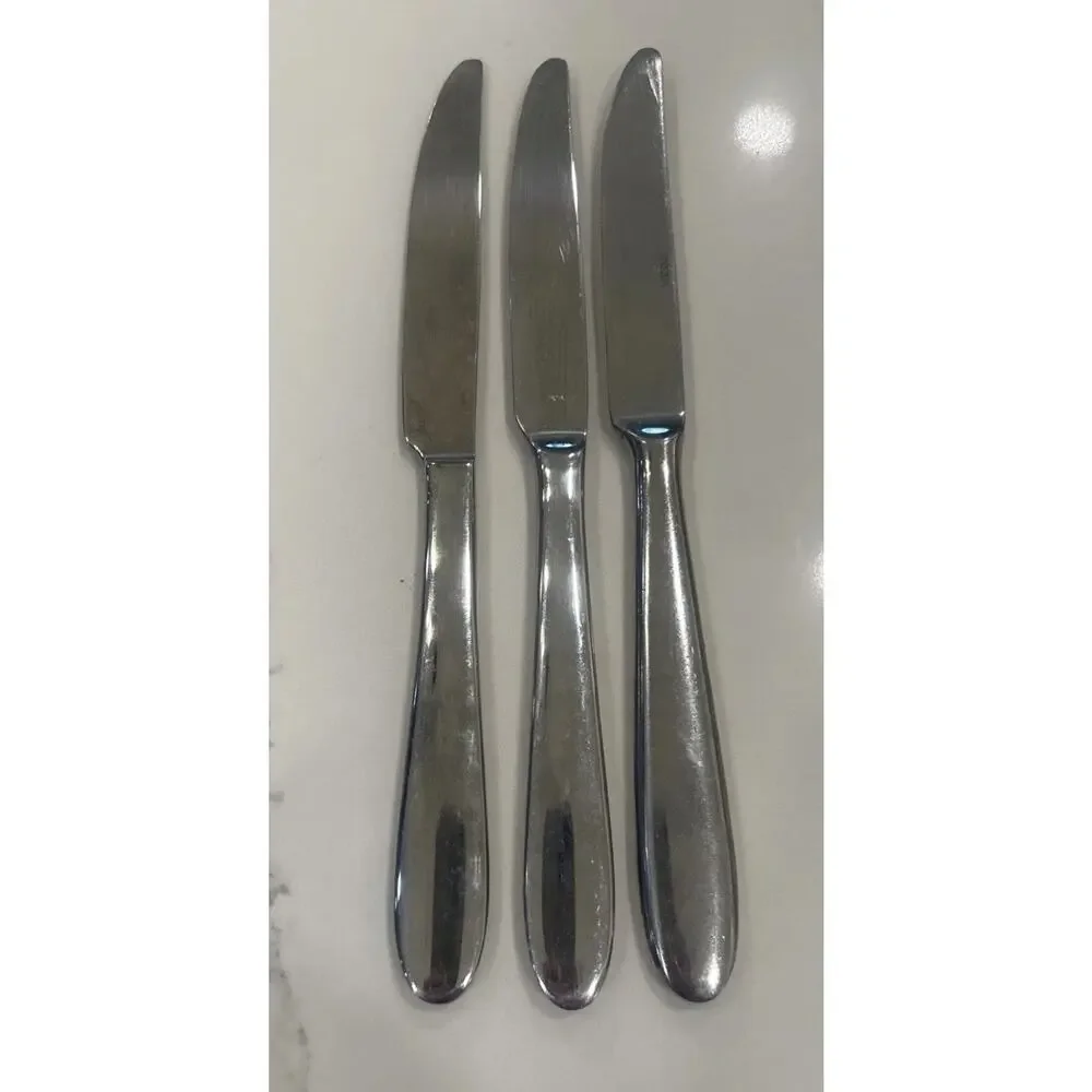Oneida‎ Stainless Mooncrest Set Of 3 Dinner Knives 9.5” Flatware 18/10